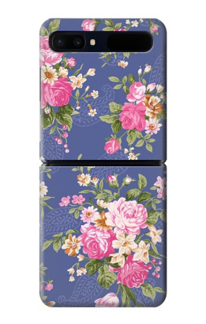 S3265 Vintage Flower Pattern Case For Samsung Galaxy Z Flip 5G
