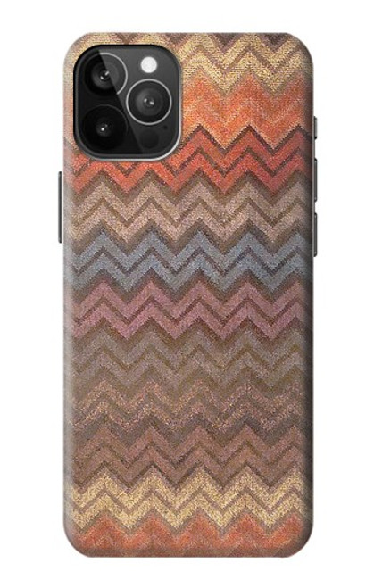 S3752 Zigzag Fabric Pattern Graphic Printed Case For iPhone 12 Pro Max