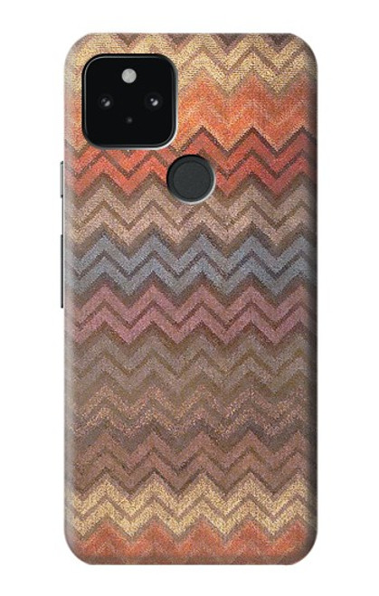 S3752 Zigzag Fabric Pattern Graphic Printed Case For Google Pixel 5