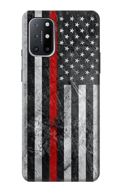 S3687 Firefighter Thin Red Line American Flag Case For OnePlus 8T