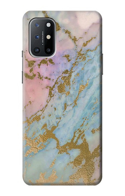 S3717 Rose Gold Blue Pastel Marble Graphic Printed Case For OnePlus 8T