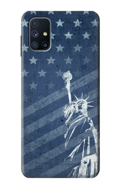 S3450 US Flag Liberty Statue Case For Samsung Galaxy M51