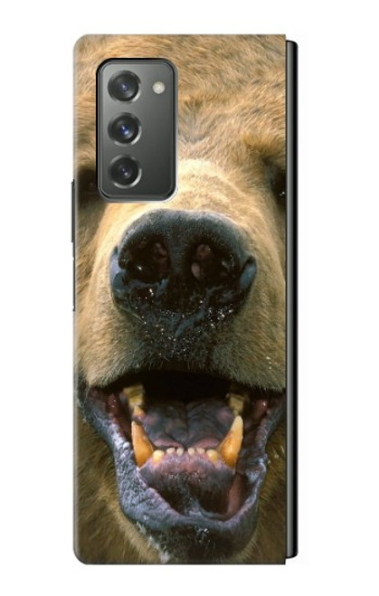 S0840 Grizzly Bear Face Case For Samsung Galaxy Z Fold2 5G