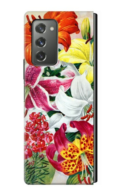 S3205 Retro Art Flowers Case For Samsung Galaxy Z Fold2 5G