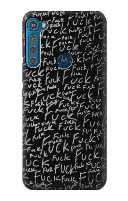 S3478 Funny Words Blackboard Case For Motorola One Fusion+