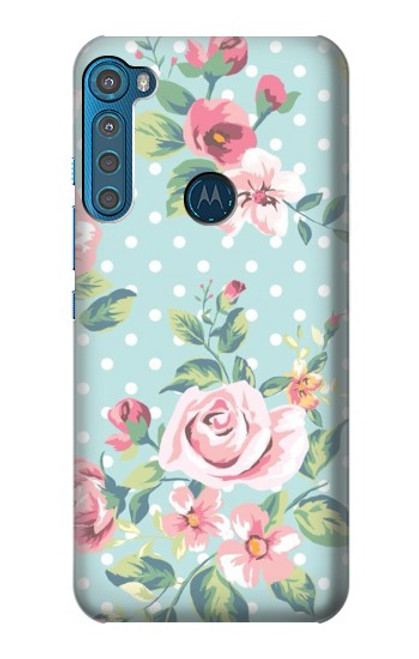 S3494 Vintage Rose Polka Dot Case For Motorola One Fusion+