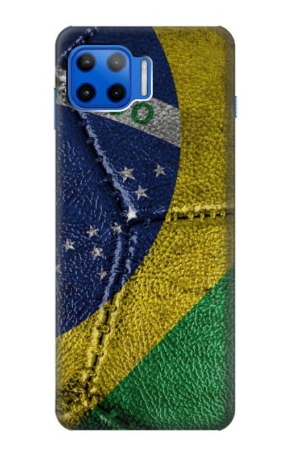 S3297 Brazil Flag Vintage Football Graphic Case For Motorola Moto G 5G Plus