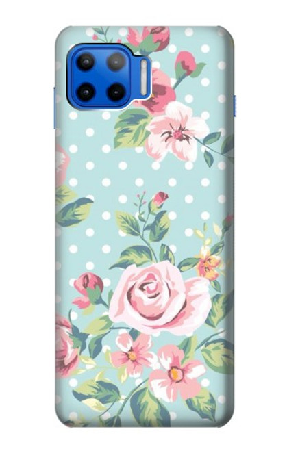 S3494 Vintage Rose Polka Dot Case For Motorola Moto G 5G Plus