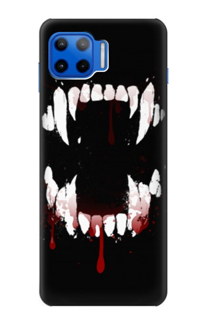 S3527 Vampire Teeth Bloodstain Case For Motorola Moto G 5G Plus