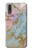 S3717 Rose Gold Blue Pastel Marble Graphic Printed Case For Huawei P20