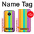 S3678 Colorful Rainbow Vertical Case For Motorola Moto E4 Plus