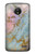 S3717 Rose Gold Blue Pastel Marble Graphic Printed Case For Motorola Moto E4