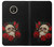 S3753 Dark Gothic Goth Skull Roses Case For Motorola Moto E4