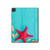 S3428 Aqua Wood Starfish Shell Hard Case For iPad Pro 11 (2021,2020,2018, 3rd, 2nd, 1st)