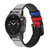 CA0819 Modern Art Leather & Silicone Smart Watch Band Strap For Garmin Smartwatch