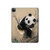 S2210 Panda Fluffy Art Painting Hard Case For iPad Pro 12.9 (2022,2021,2020,2018, 3rd, 4th, 5th, 6th)