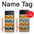 S3033 Vintage Wood Chevron Graphic Printed Case For Samsung Galaxy Z Flip 3 5G