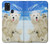 S3794 Arctic Polar Bear in Love with Seal Paint Case For Samsung Galaxy A21s