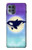 S3807 Killer Whale Orca Moon Pastel Fantasy Case For Motorola Moto G100