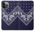 S3357 Navy Blue Bandana Pattern Case For iPhone 13 Pro Max