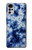 S3439 Fabric Indigo Tie Dye Case For Motorola Moto G22