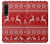 S2835 Christmas Reindeer Knitted Pattern Case For Sony Xperia 1 IV