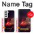 S3897 Red Nebula Space Case For Samsung Galaxy S22