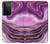 S3896 Purple Marble Gold Streaks Case For Samsung Galaxy S21 Ultra 5G