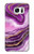 S3896 Purple Marble Gold Streaks Case For Samsung Galaxy S7