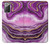 S3896 Purple Marble Gold Streaks Case For Samsung Galaxy Note 20