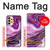 S3896 Purple Marble Gold Streaks Case For Samsung Galaxy A33 5G