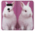 S3870 Cute Baby Bunny Case For LG V30, LG V30 Plus, LG V30S ThinQ, LG V35, LG V35 ThinQ