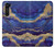 S3906 Navy Blue Purple Marble Case For Motorola Edge