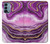 S3896 Purple Marble Gold Streaks Case For OnePlus Nord N200 5G