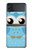 S3029 Cute Blue Owl Case For Samsung Galaxy Z Flip 4