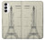 S3474 Eiffel Architectural Drawing Case For Samsung Galaxy S23