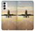 S3837 Airplane Take off Sunrise Case For Samsung Galaxy S23