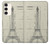 S3474 Eiffel Architectural Drawing Case For Samsung Galaxy S23 Plus