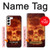 S3881 Fire Skull Case For Samsung Galaxy S23 Plus