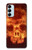 S3881 Fire Skull Case For Samsung Galaxy M14