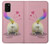 S3923 Cat Bottom Rainbow Tail Case For Samsung Galaxy A03S