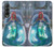 S3912 Cute Little Mermaid Aqua Spa Case For Samsung Galaxy Z Fold 3 5G