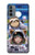 S3915 Raccoon Girl Baby Sloth Astronaut Suit Case For Motorola Moto G31