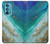 S3920 Abstract Ocean Blue Color Mixed Emerald Case For Motorola Edge 30