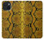 S3365 Yellow Python Skin Graphic Print Case For iPhone 15