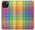 S3942 LGBTQ Rainbow Plaid Tartan Case For iPhone 15