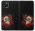 S3753 Dark Gothic Goth Skull Roses Case For iPhone 15 Plus