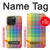 S3942 LGBTQ Rainbow Plaid Tartan Case For iPhone 15 Pro