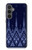 S3950 Textile Thai Blue Pattern Case For Samsung Galaxy S23 FE