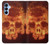 S3881 Fire Skull Case For Samsung Galaxy A15 5G